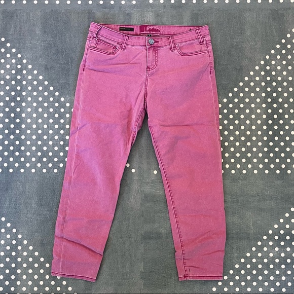 Kut from the Kloth Brigitte Ankle Skinny Pink Pant Size 8 - Picture 2 of 4